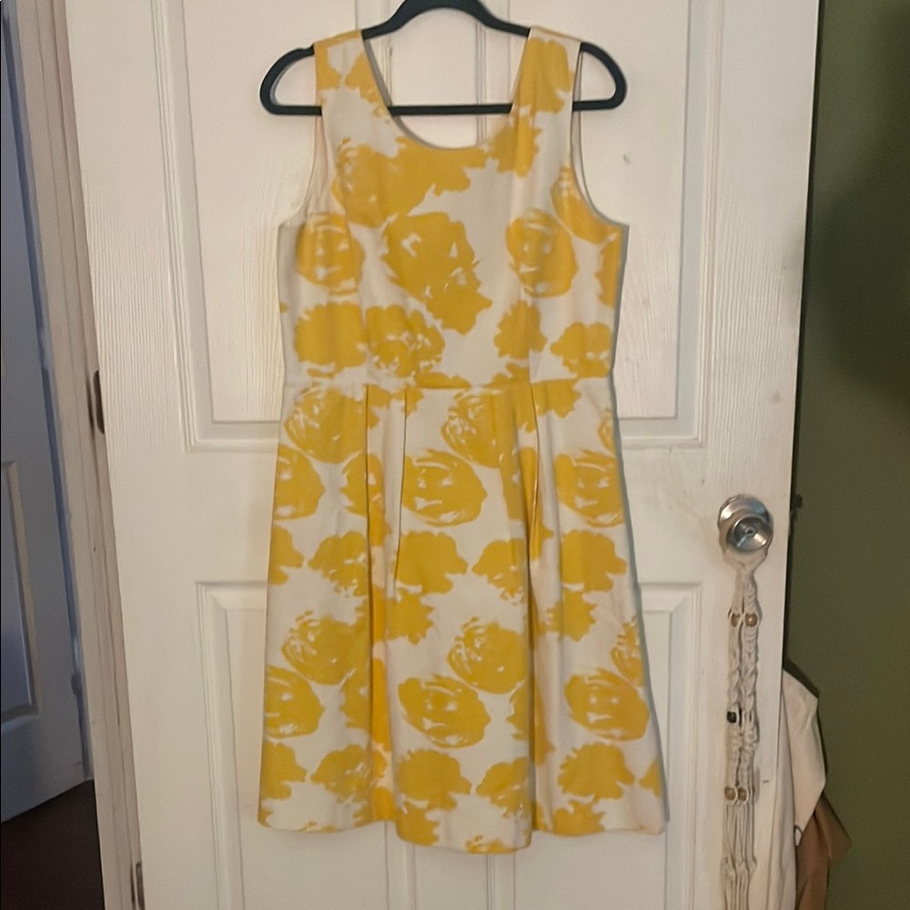 Talbots Yellow and White Floral Dress